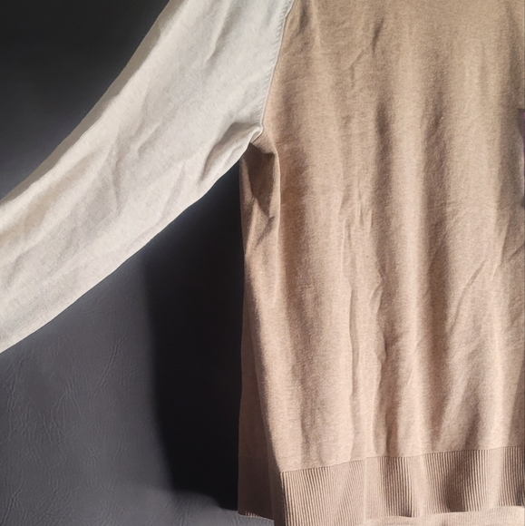 Good fellow & co mens sweater XXL long-sleeved cream 100% cotton pullover - Picture 5 of 7